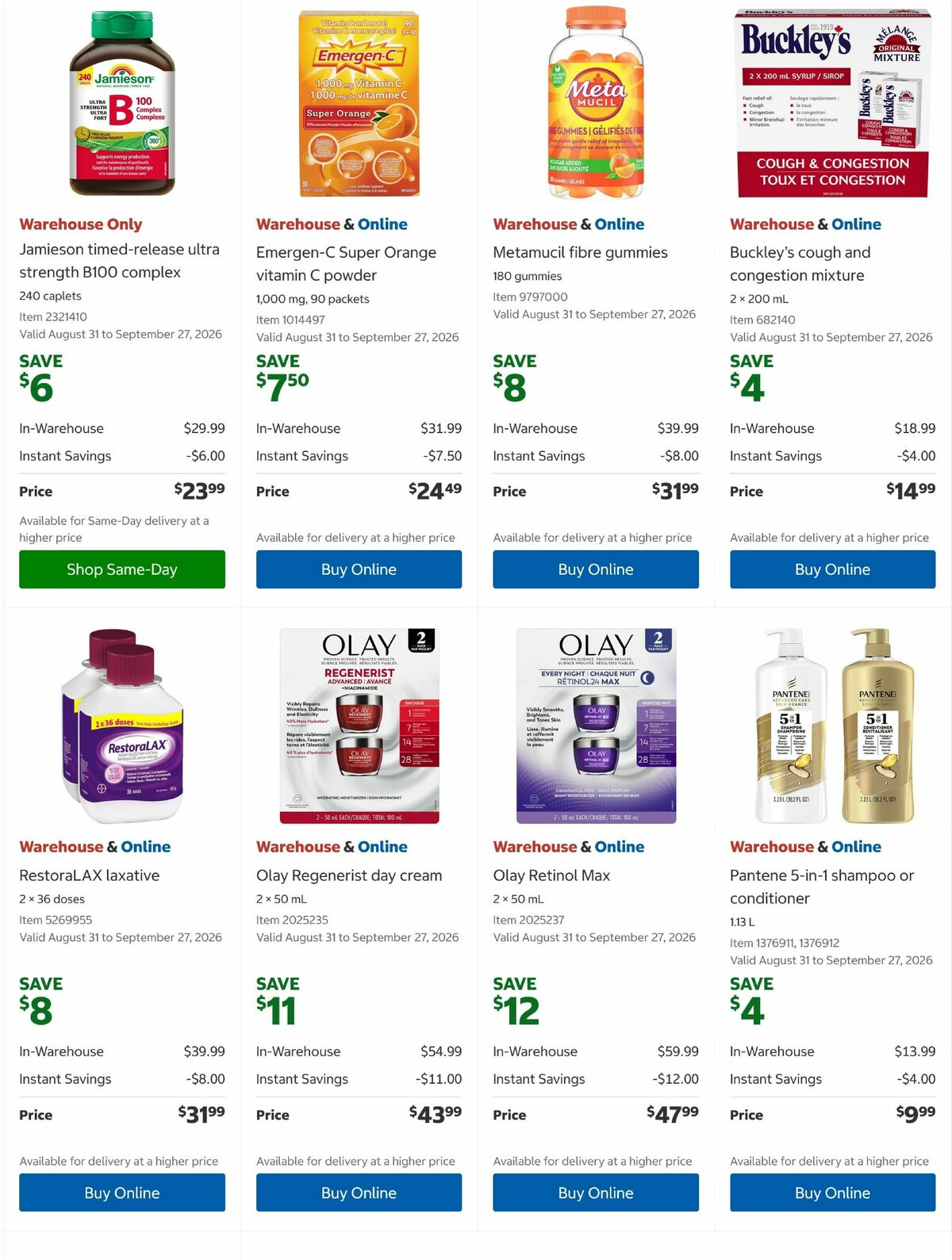 Costco Flyer from August 31