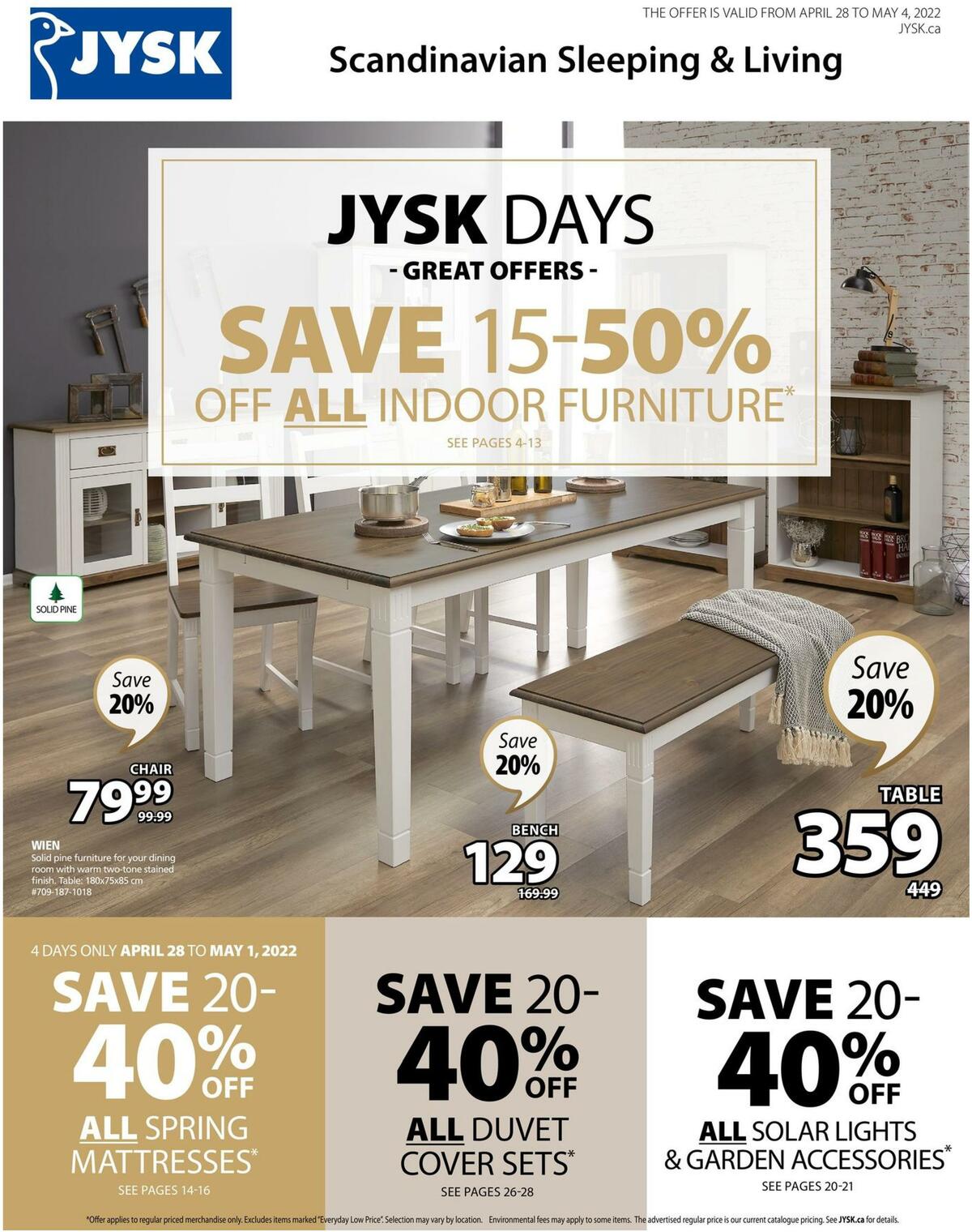 JYSK Flyer from April 28