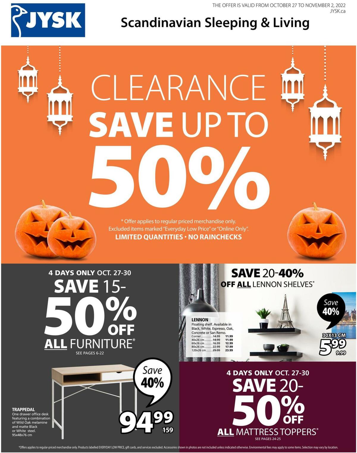 JYSK Flyer from October 27