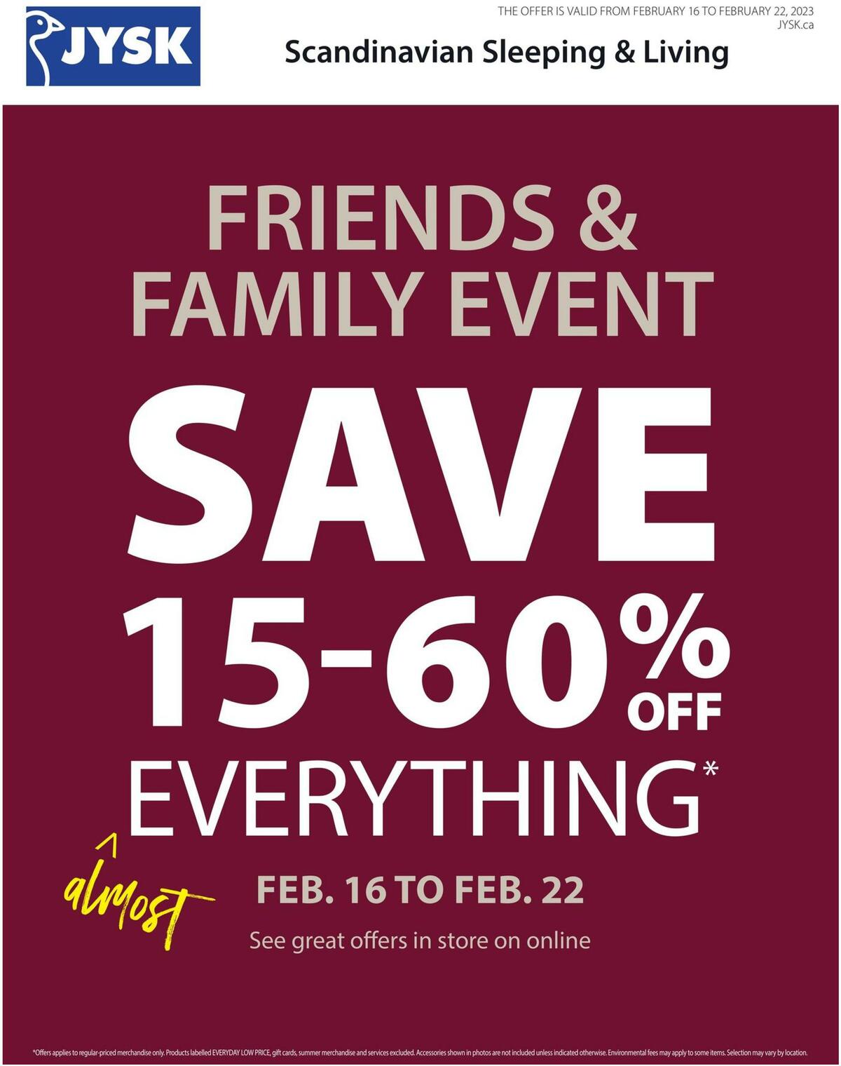 JYSK Flyer from February 16