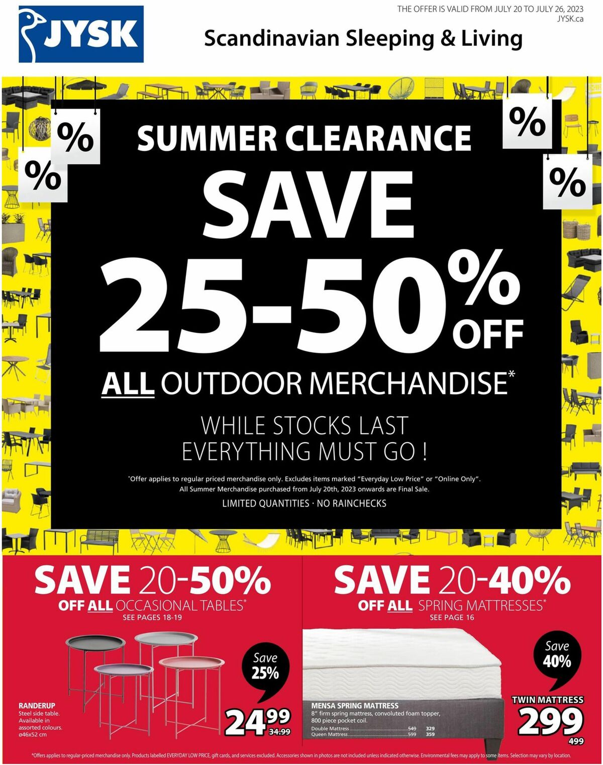 JYSK Flyer from July 20