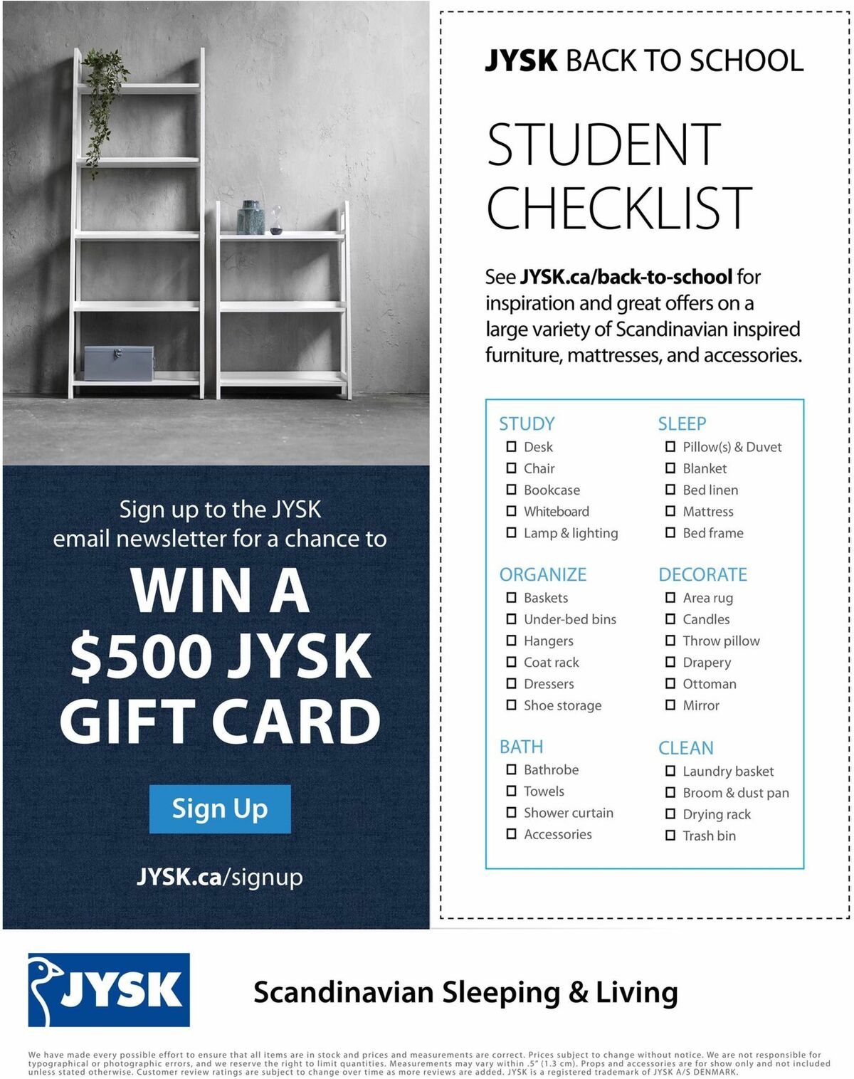 JYSK Back to School Flyer from July 21