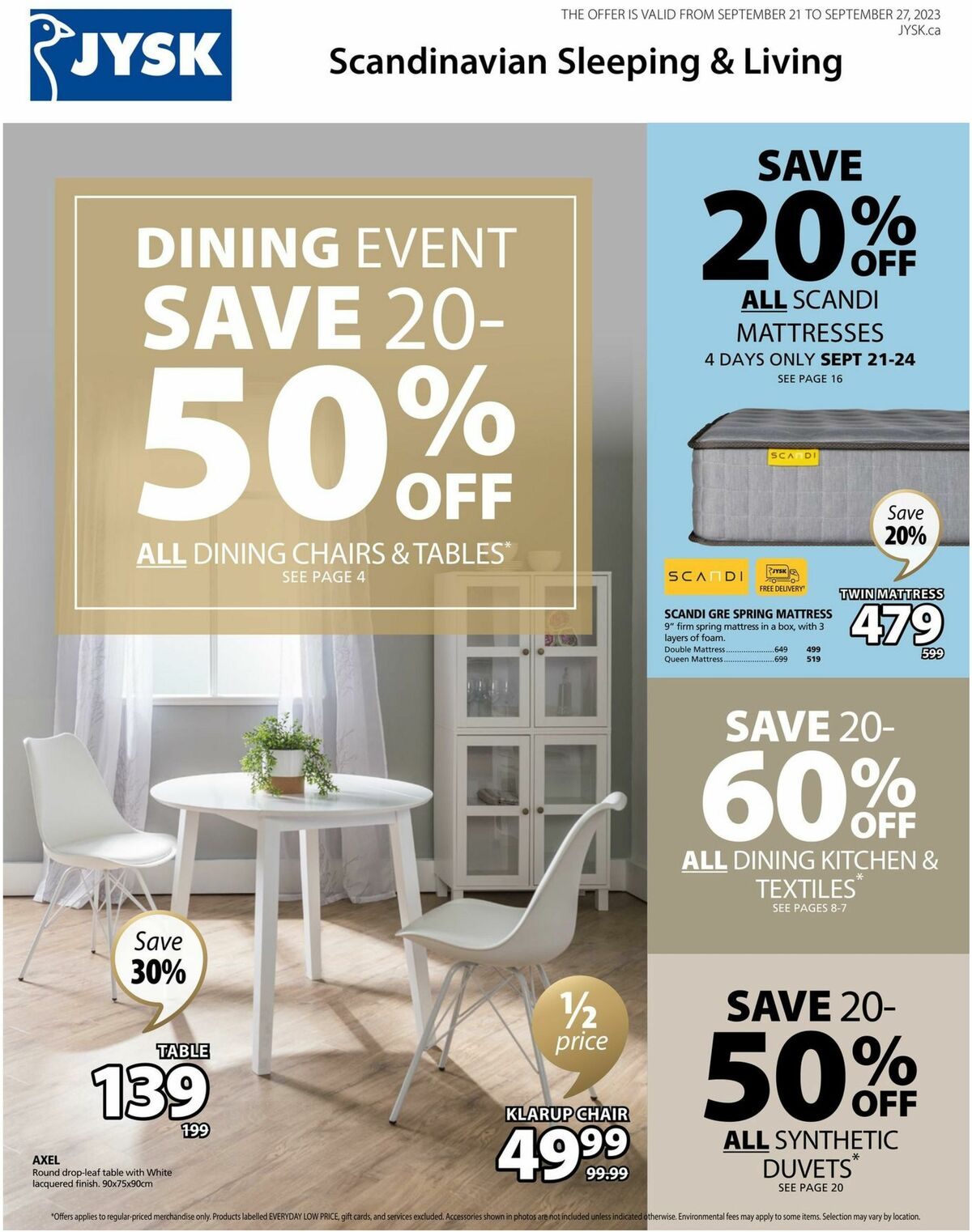 JYSK Flyer from September 21