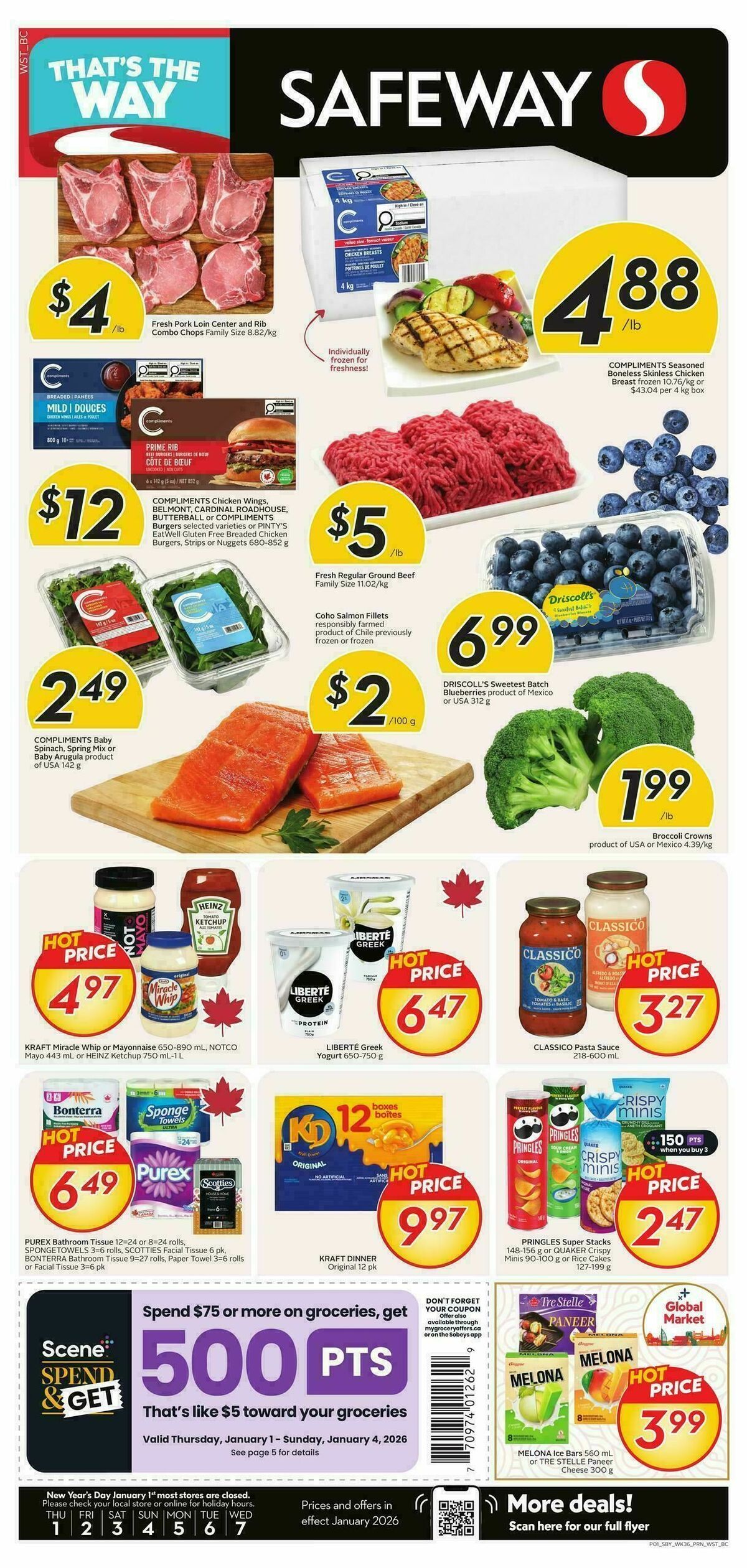 Safeway Flyer from January 1