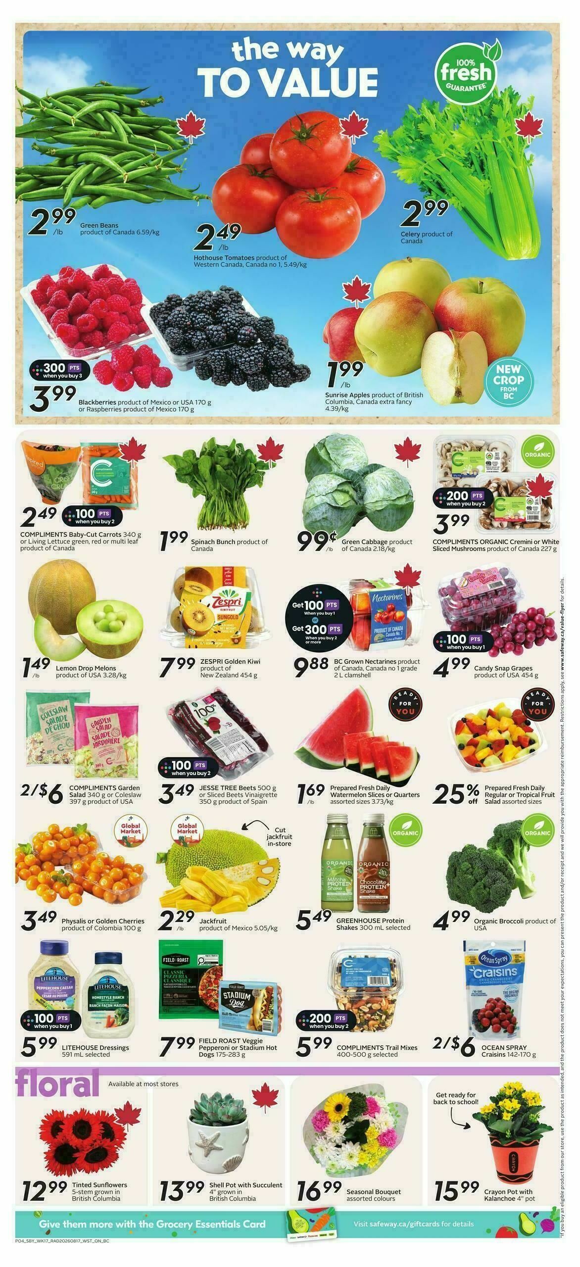 Safeway Flyer from August 20