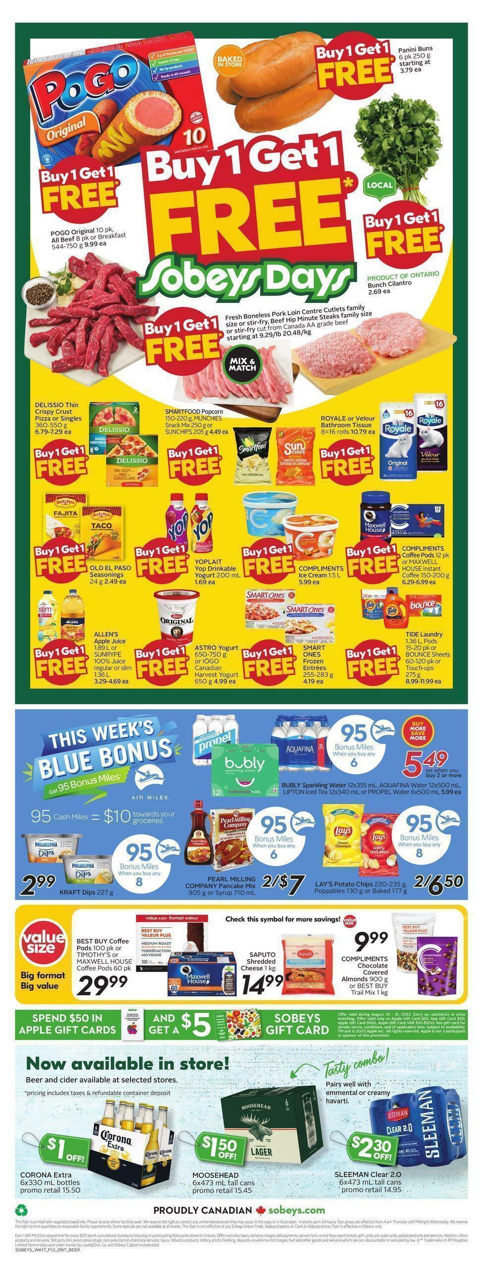 Sobeys Flyer from August 25