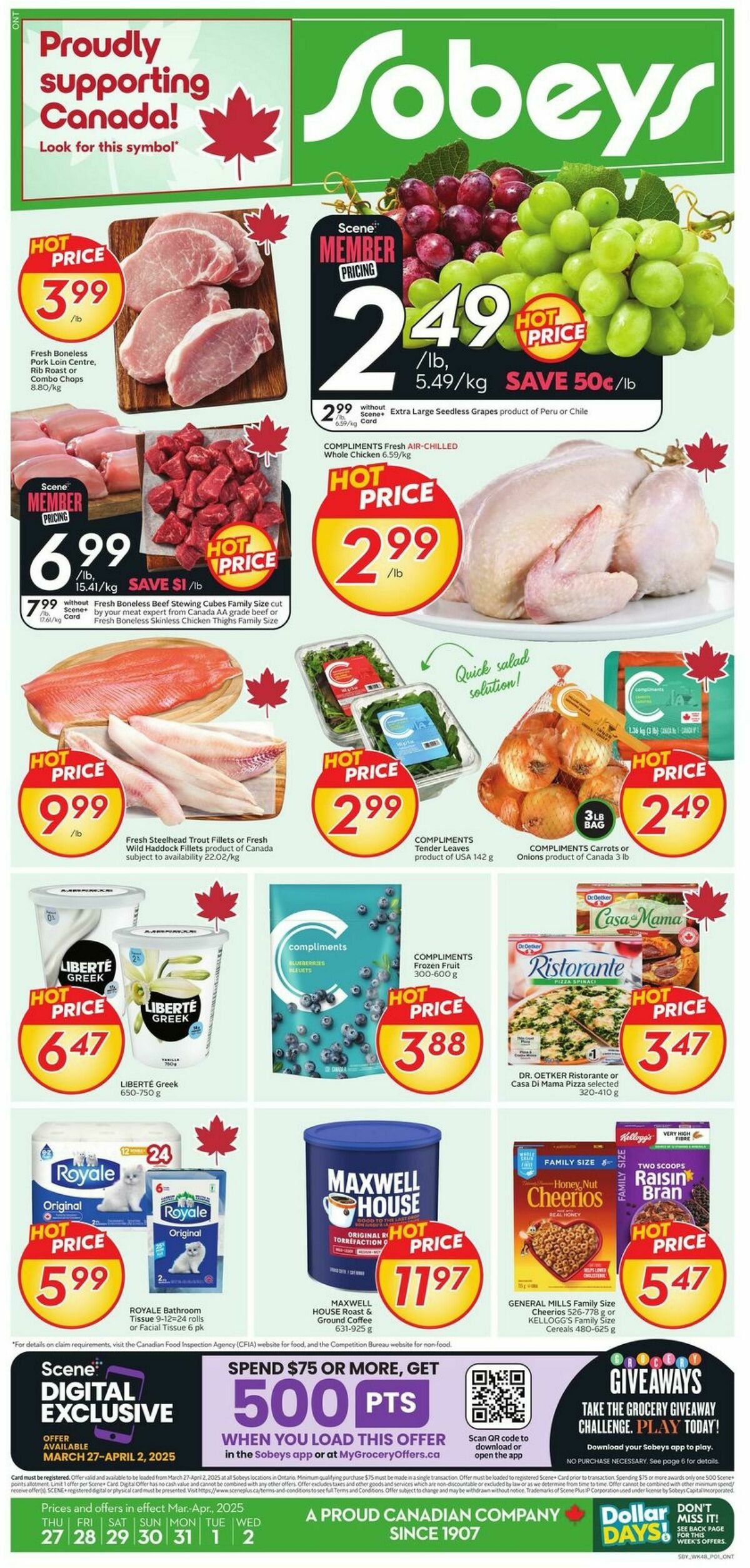 Sobeys Flyer from March 27