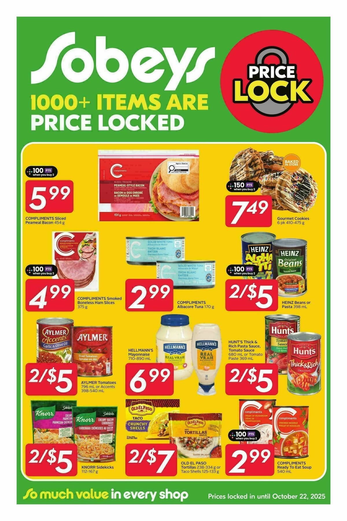 Sobeys Price Lock Flyer from September 18