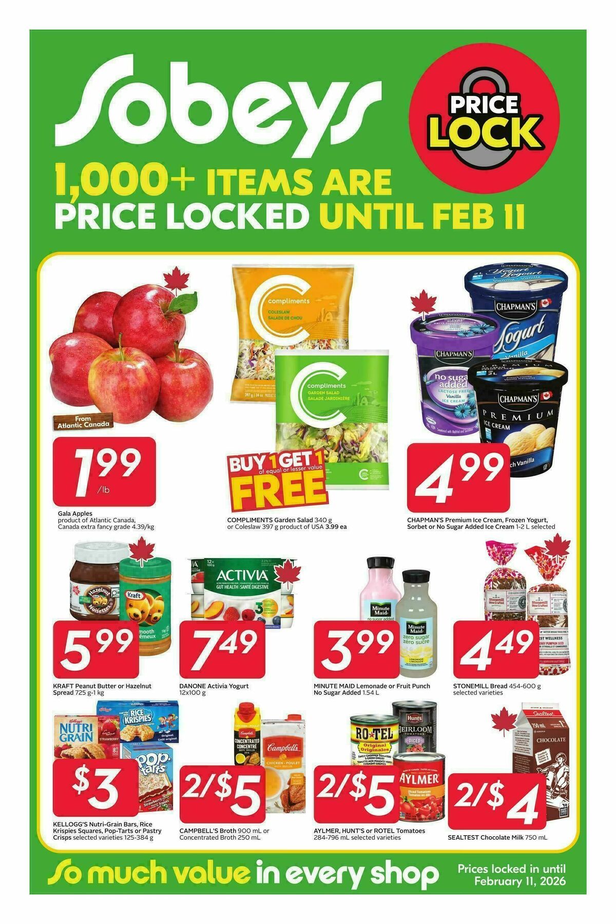 Sobeys Price Locked Flyer from January 1