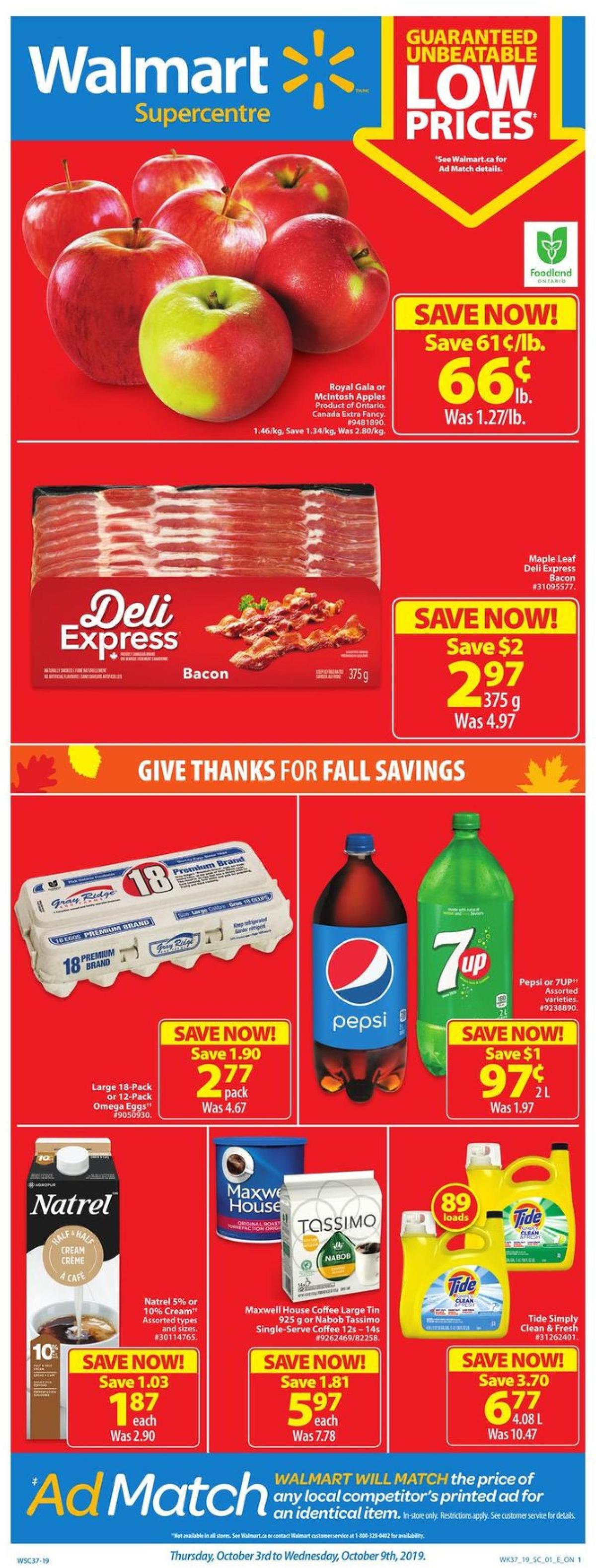 Walmart Flyer from October 3