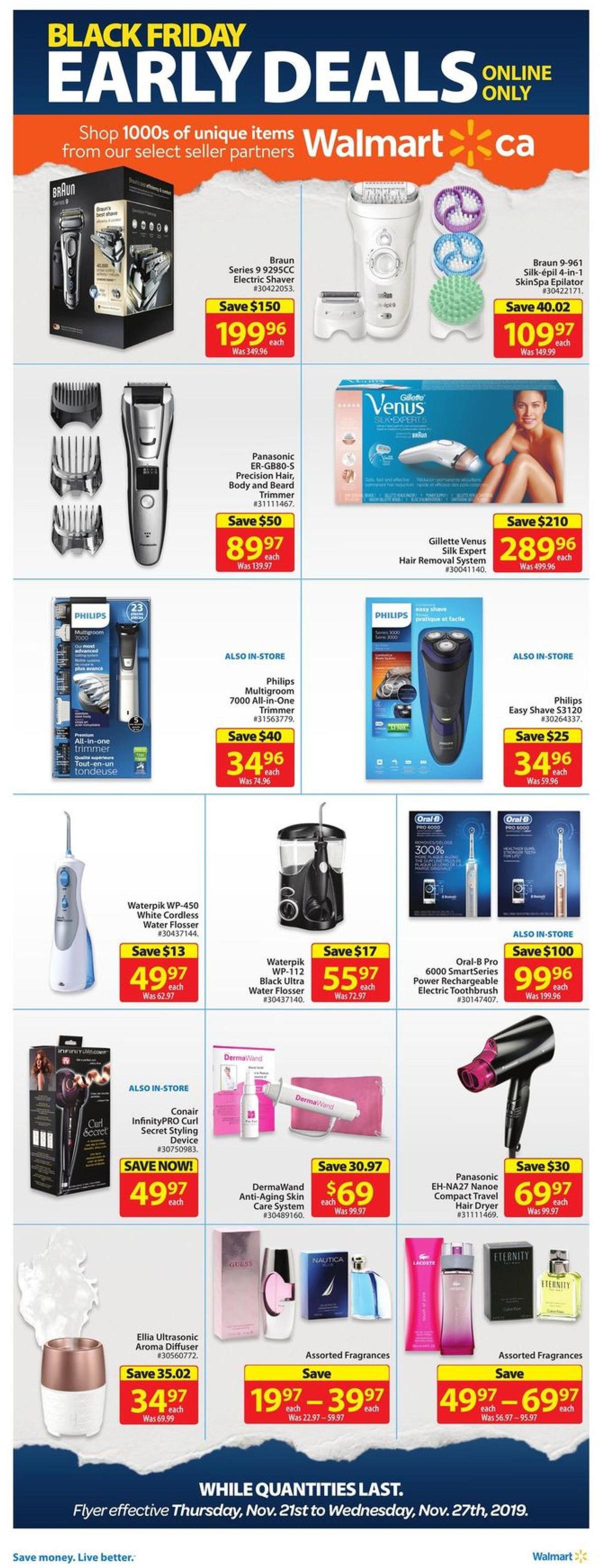Walmart Black Friday Early Deals Flyer from November 21