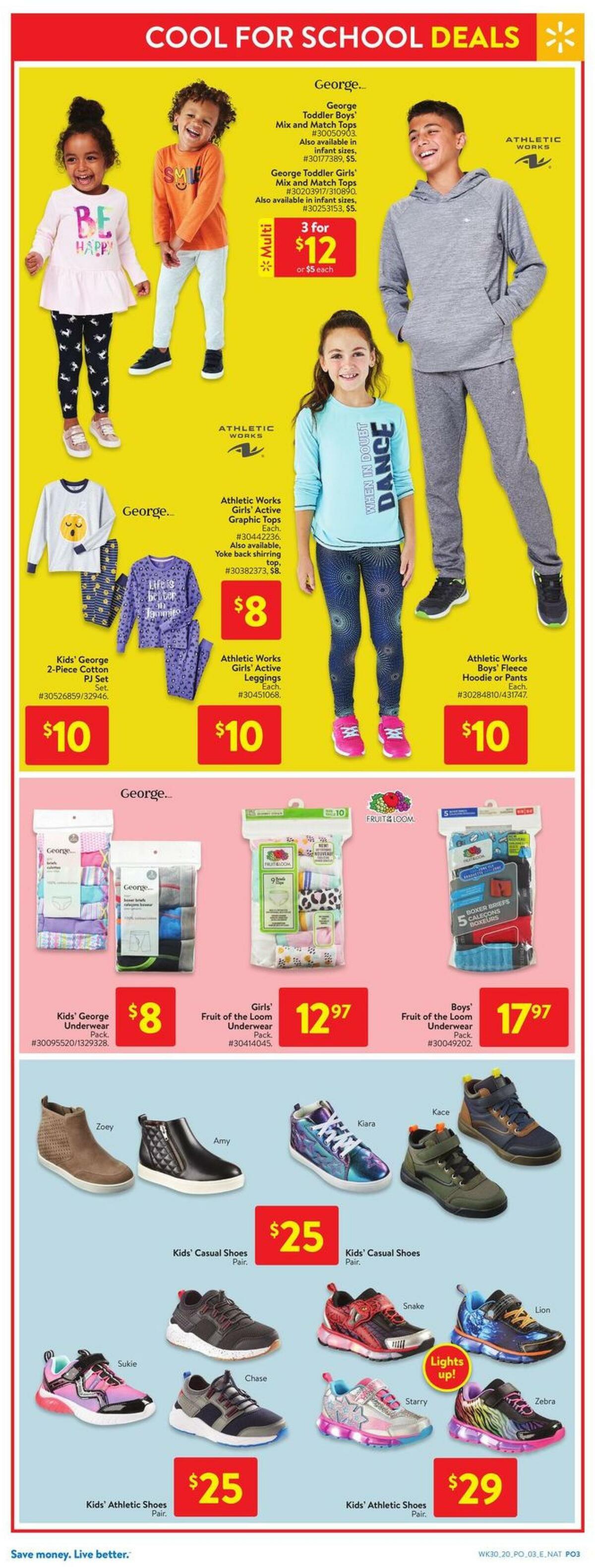 Walmart Back to School Flyer from August 20