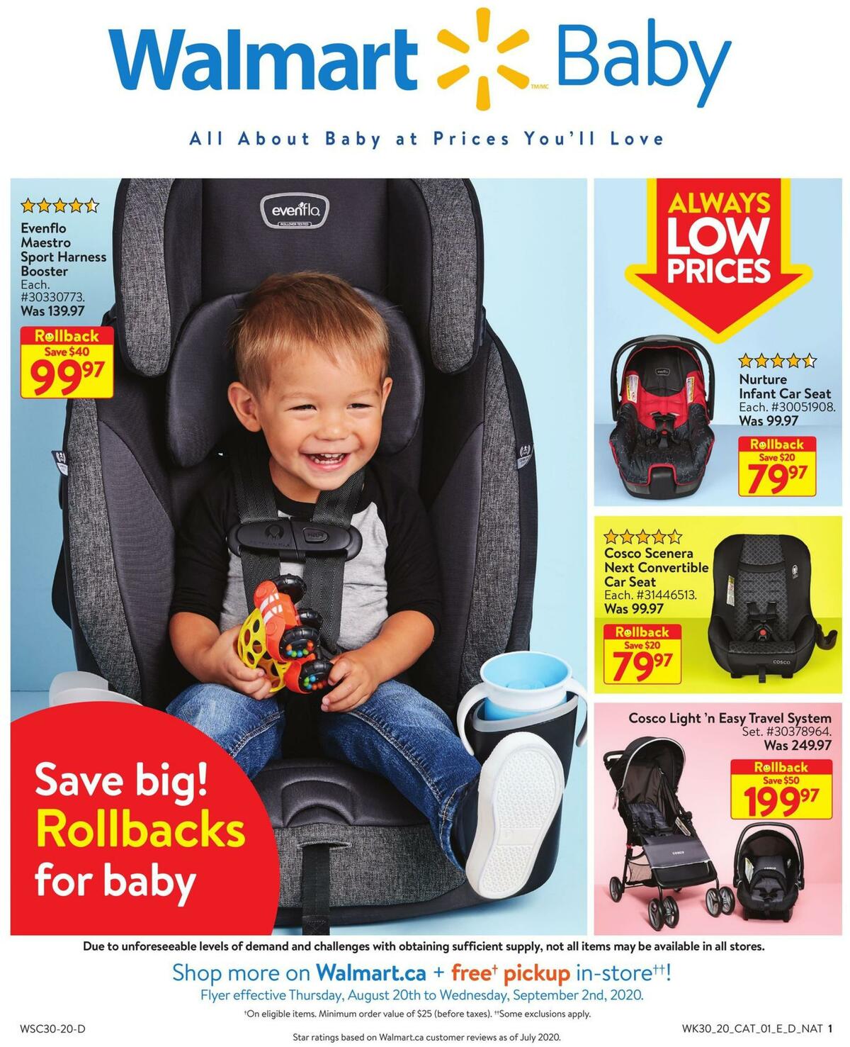 Walmart Baby Flyer from August 20