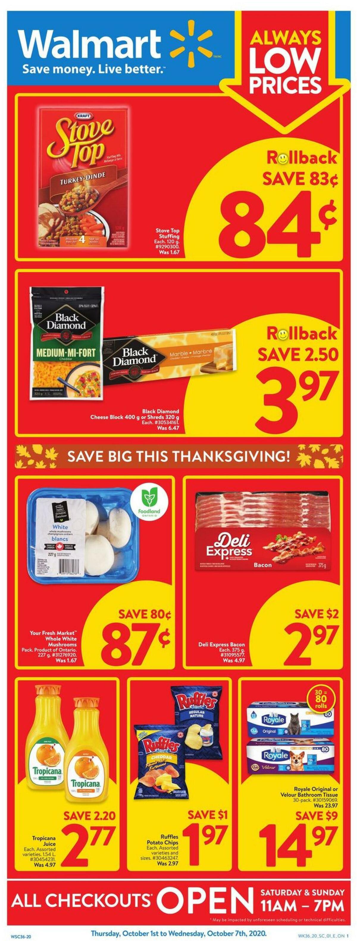 Walmart Flyer from October 1