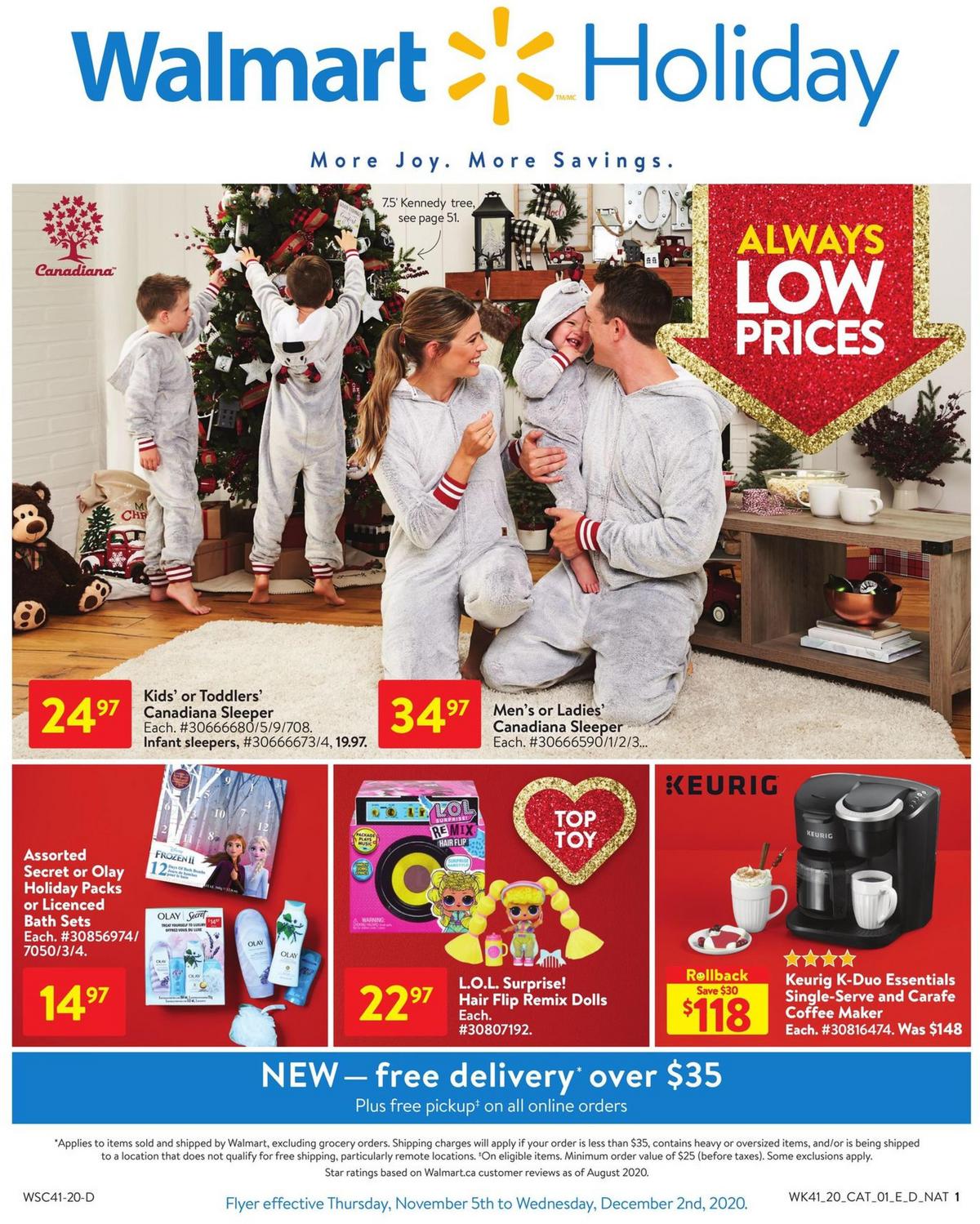 Walmart Holiday Flyer from November 5