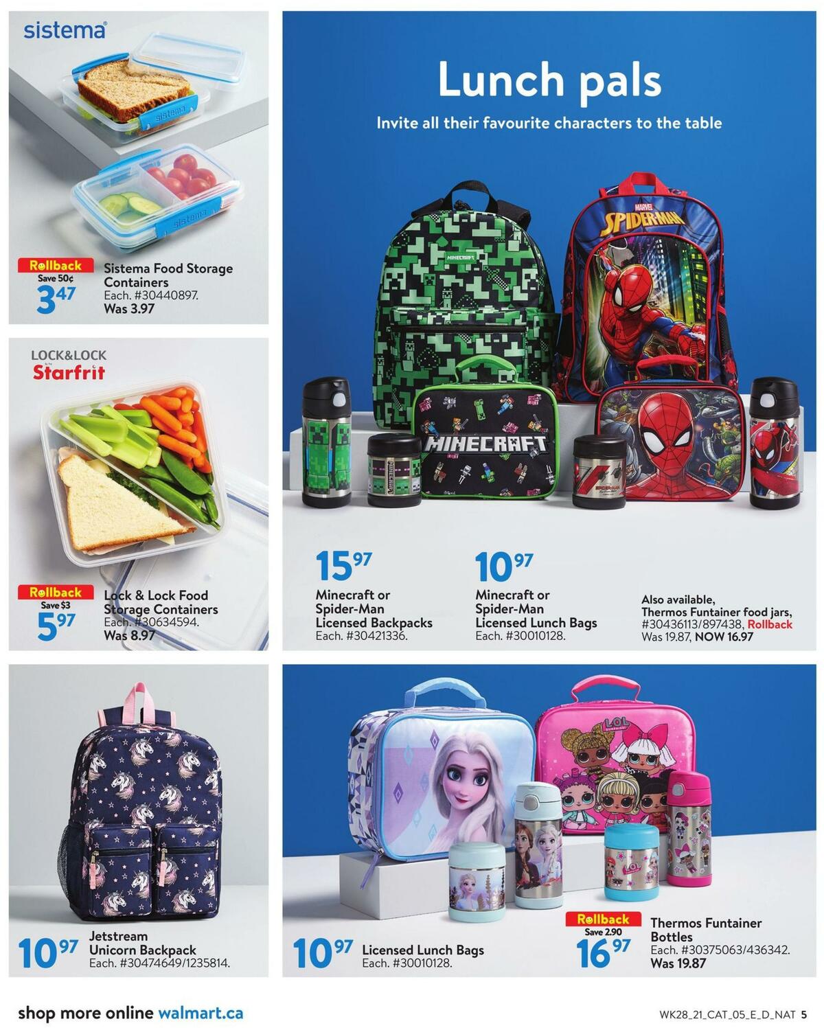 Walmart School Flyer from August 5
