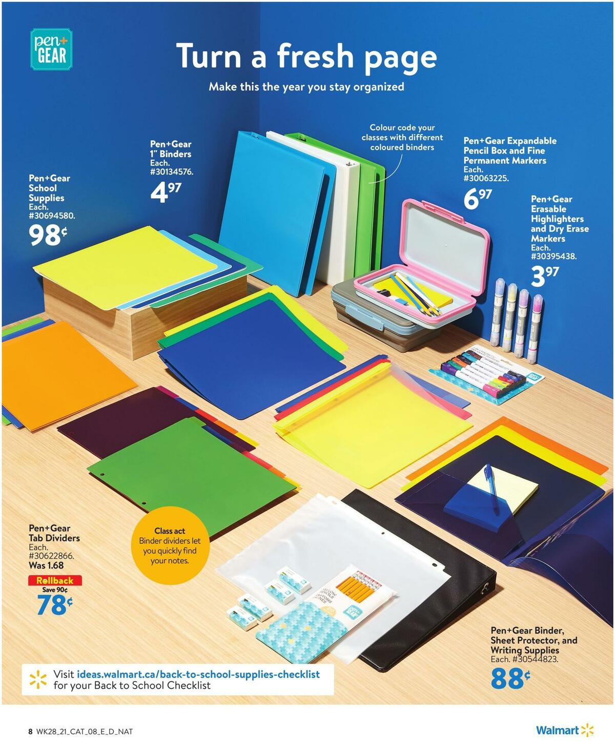 Walmart School Flyer from August 5