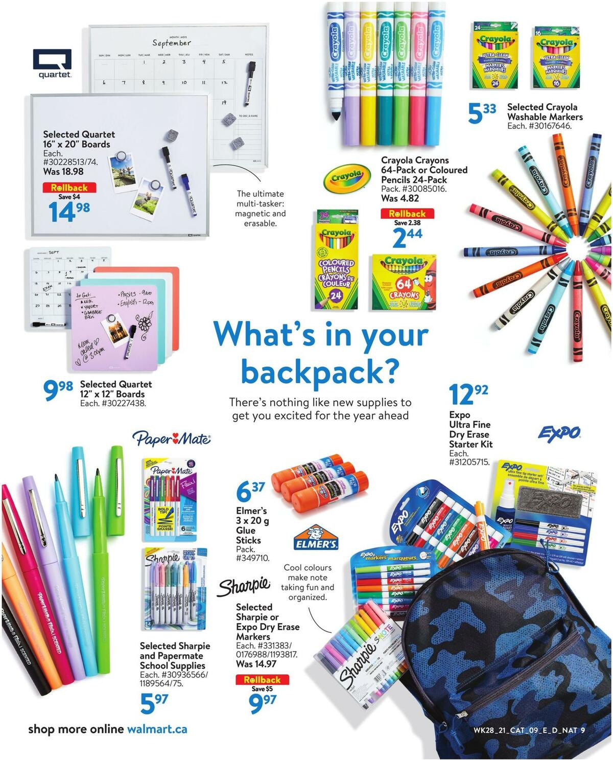 Walmart School Flyer from August 5