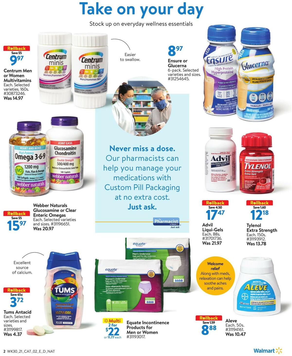 Walmart Pharmacy Flyer from August 19