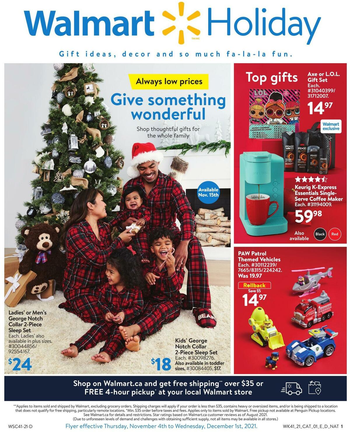 Walmart Holiday Flyer from November 4