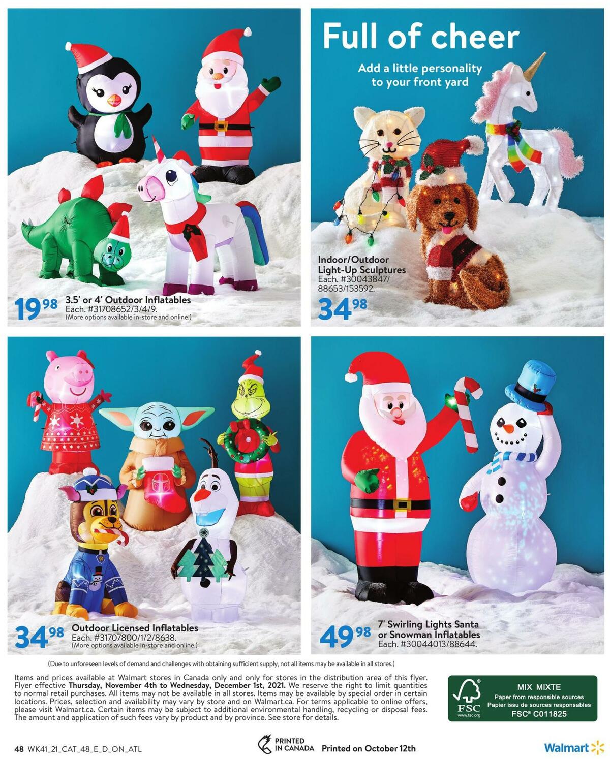 Walmart Holiday Flyer from November 4