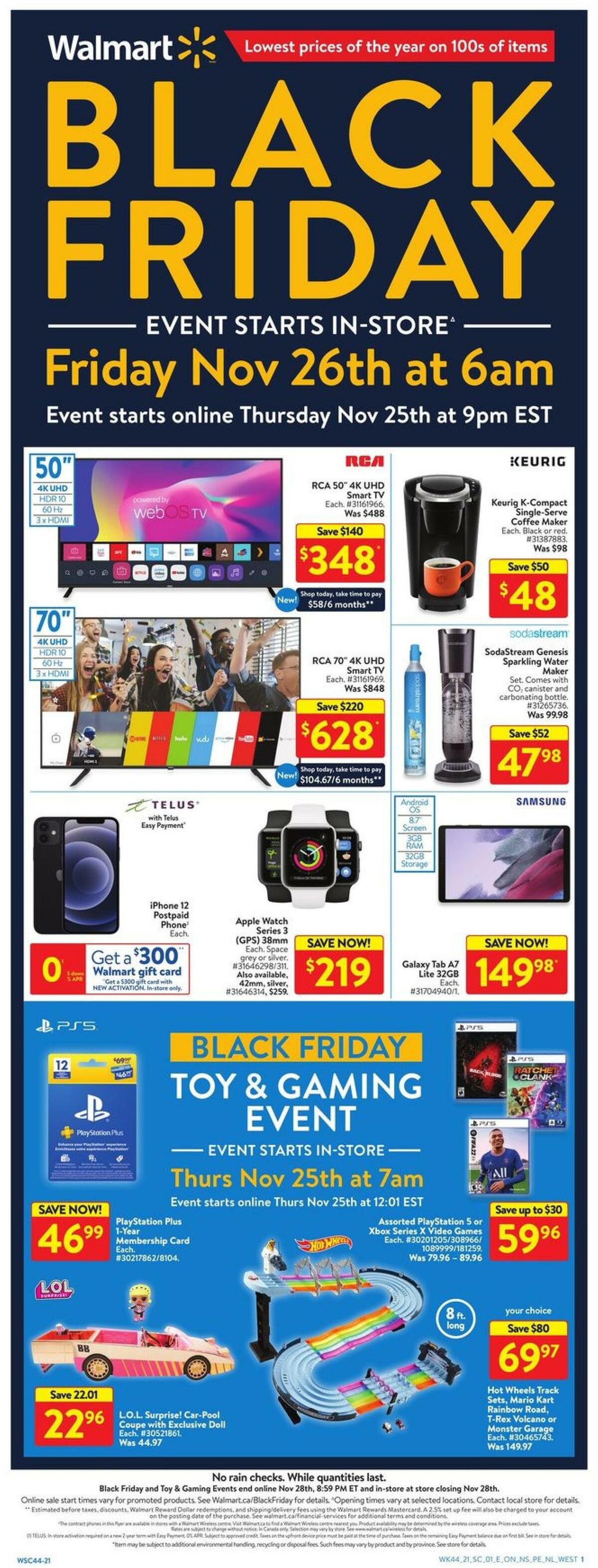 Walmart Black Friday Flyer from November 25