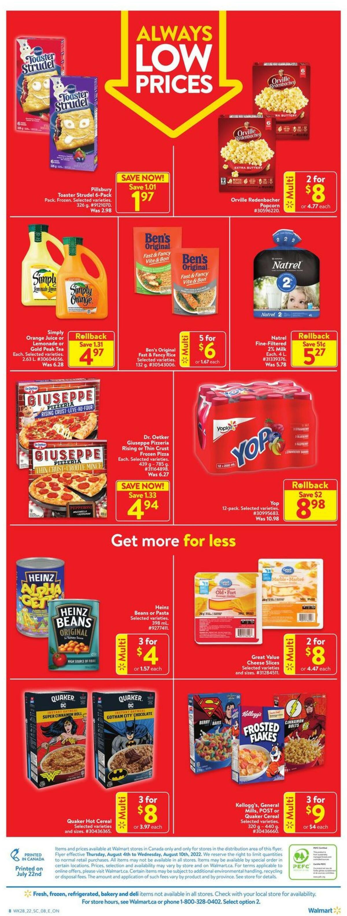 Walmart Flyer from August 4
