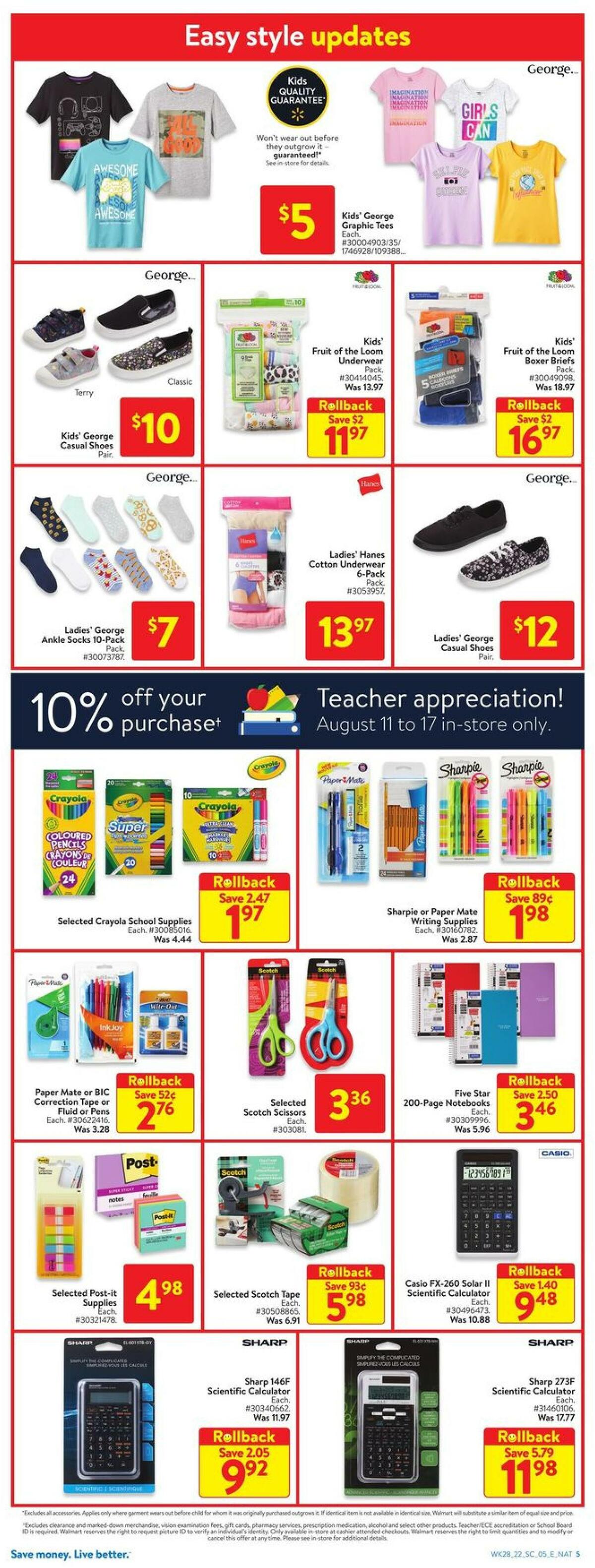 Walmart Flyer from August 4