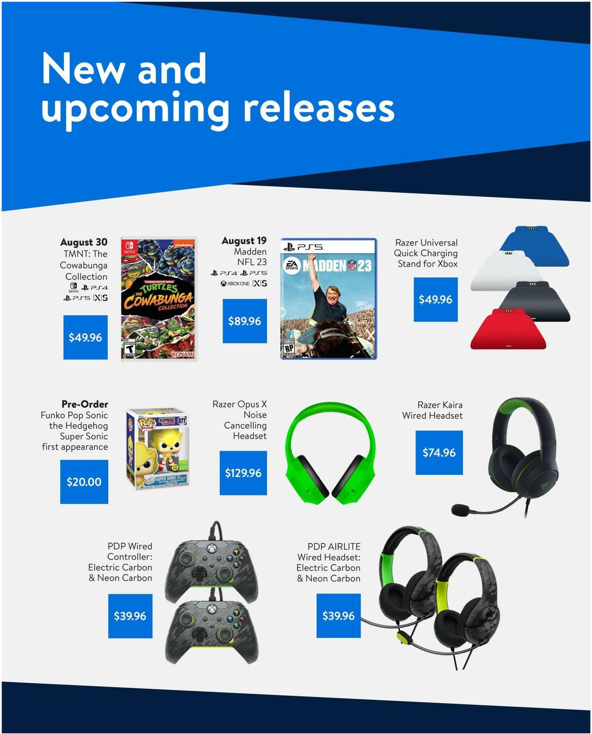 Walmart August Gaming Catalogue Flyer from August 4
