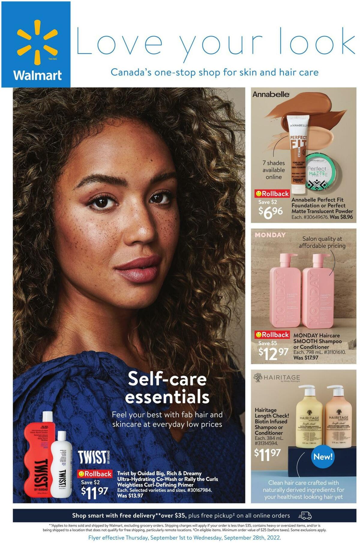 Walmart Beauty Digest Flyer from September 1