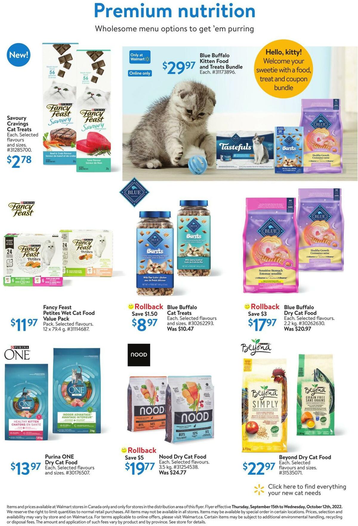 Walmart Everything Pet Flyer from September 15