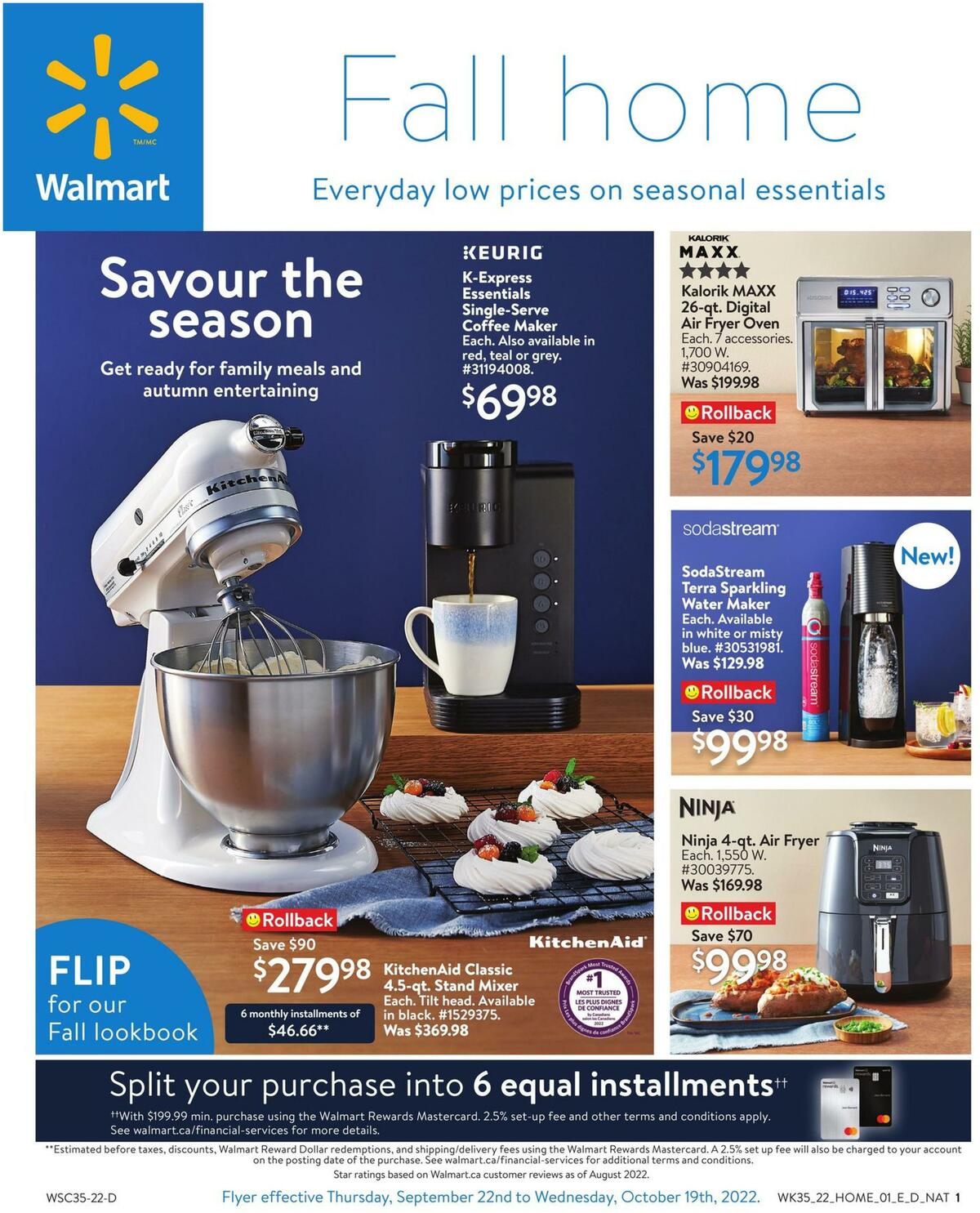 Walmart Fall Home Digest Flyer from September 22
