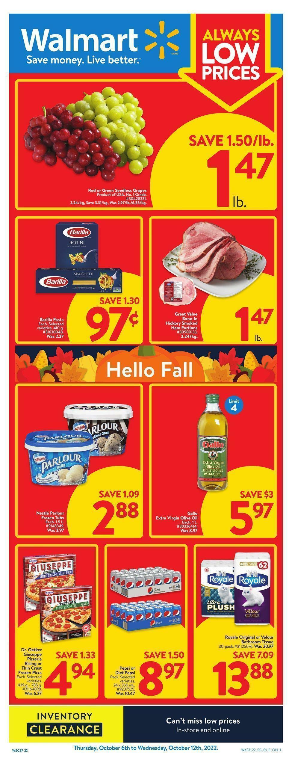 Walmart Flyer from October 6
