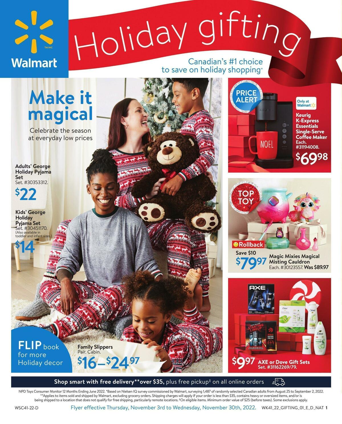 Walmart Holiday Gifting Flyer from November 3