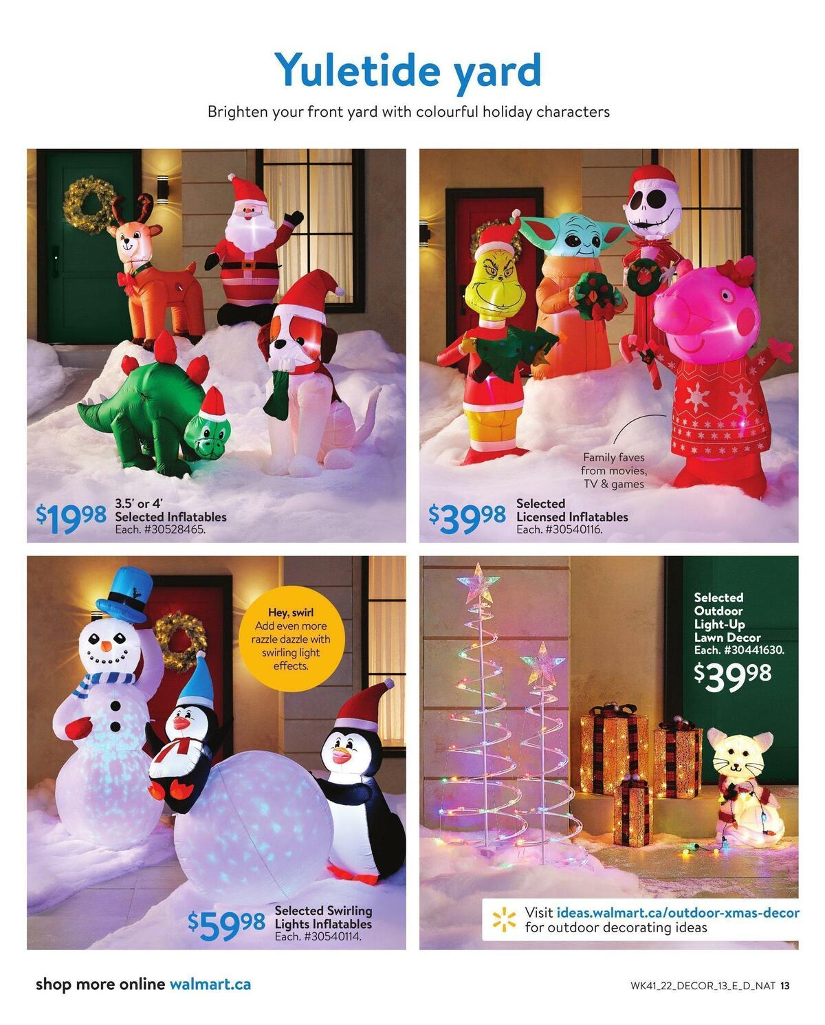 Walmart Holiday Decor Flyer from November 3