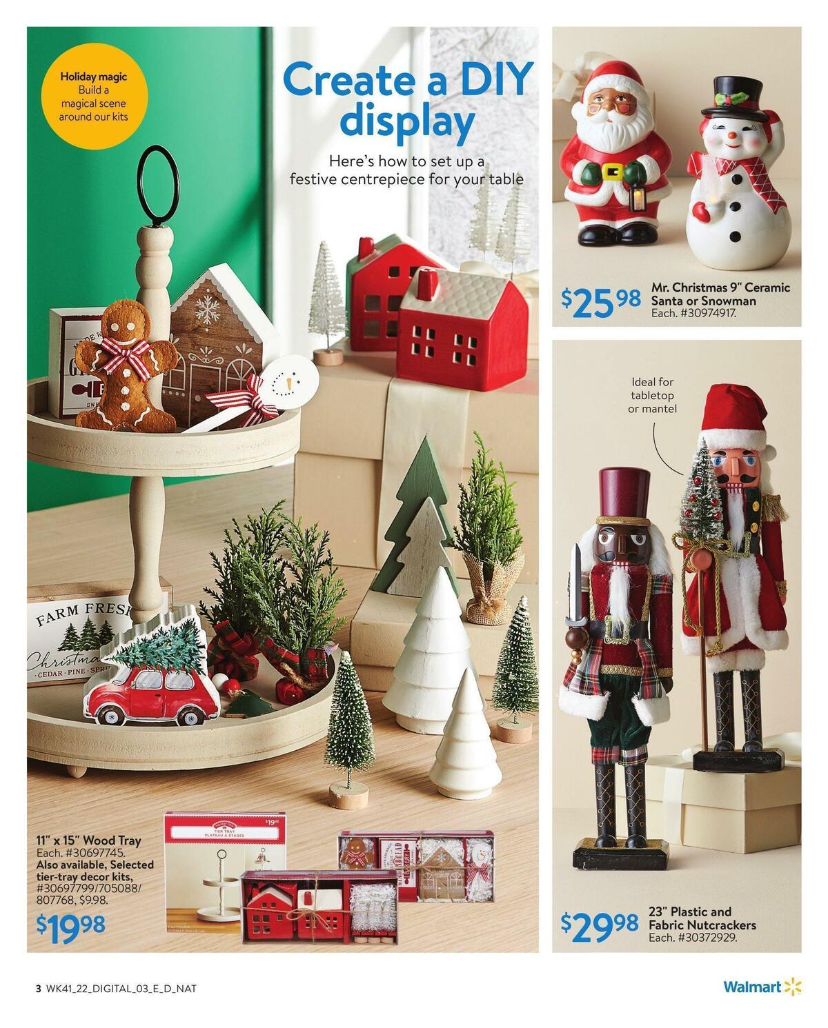 Walmart Holiday Decor Flyer from November 3