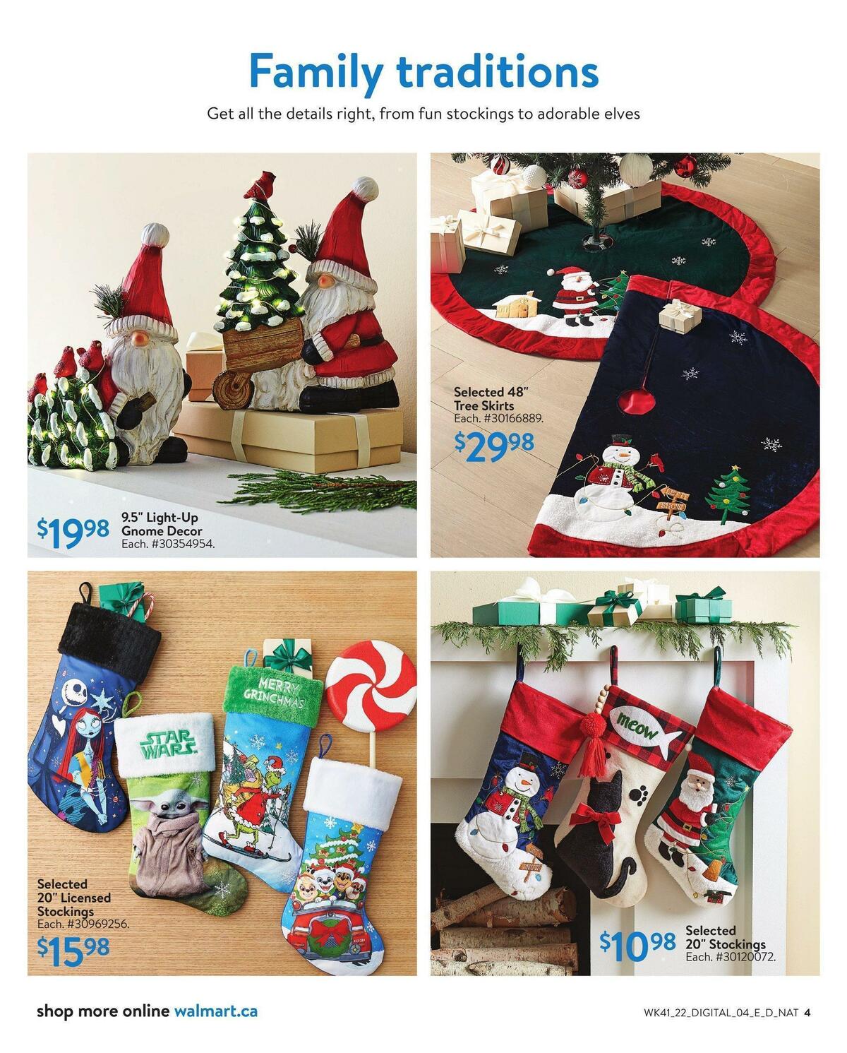Walmart Holiday Decor Flyer from November 3
