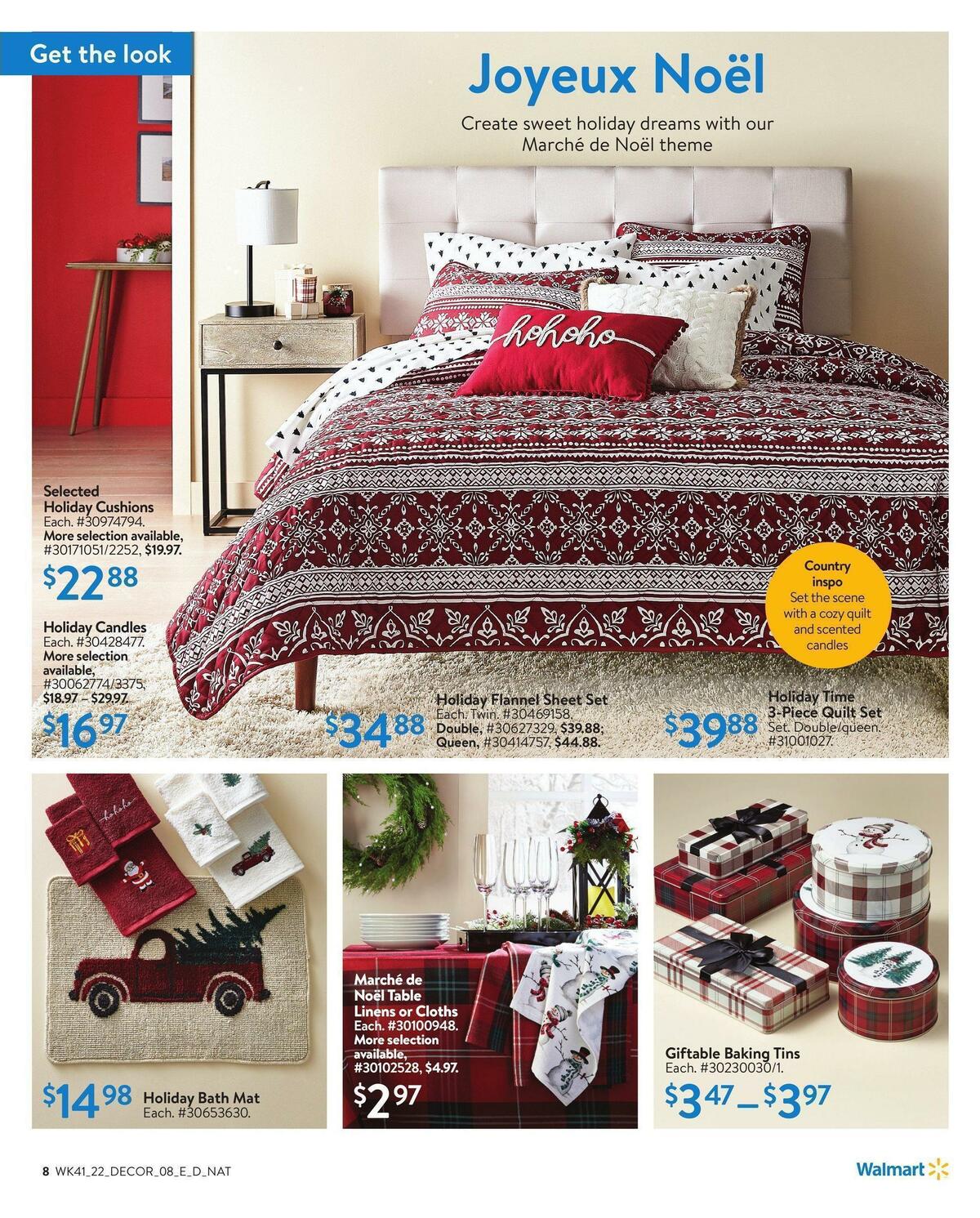 Walmart Holiday Decor Flyer from November 3