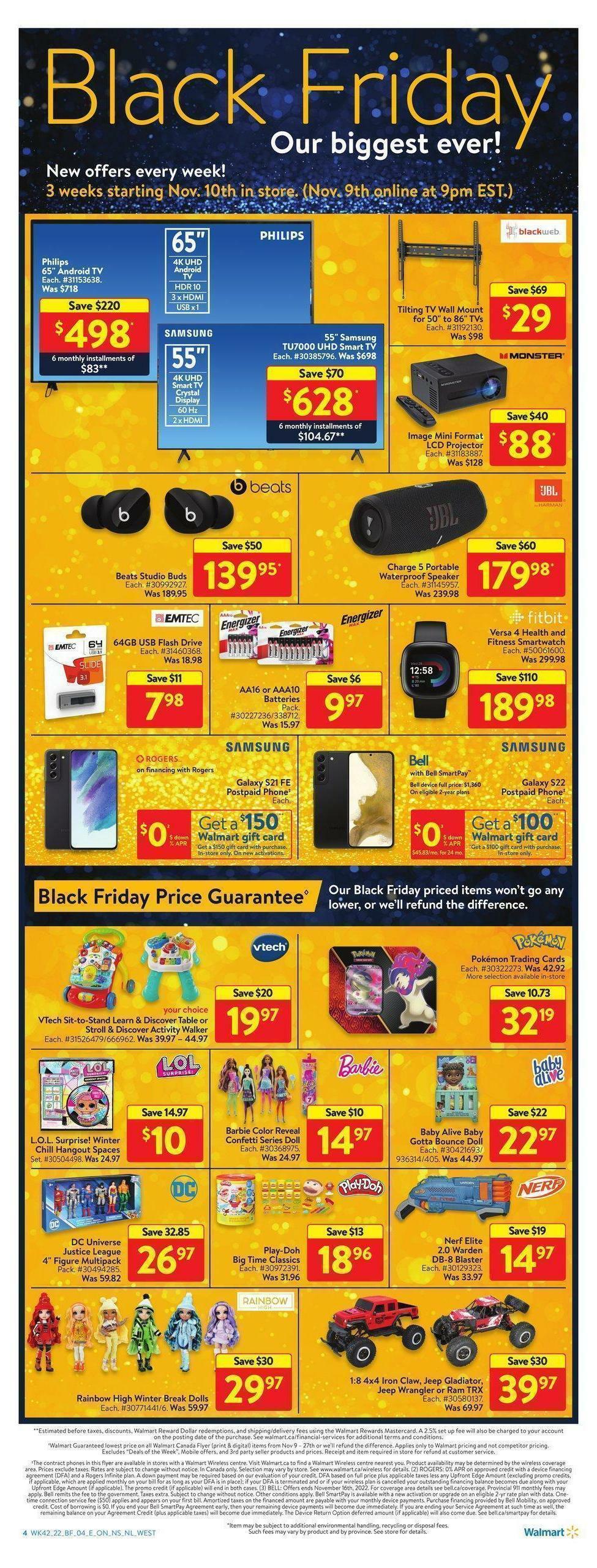 Walmart Black Friday Flyer from November 10