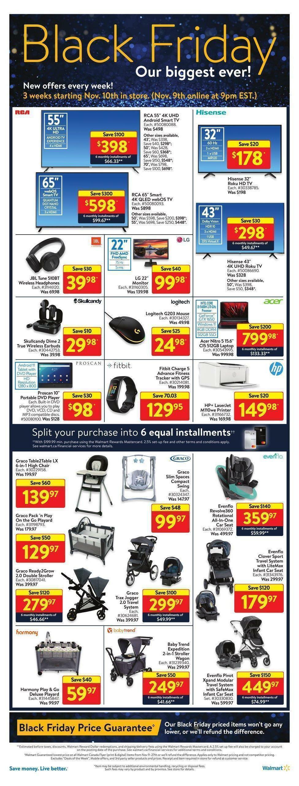 Walmart Black Friday Flyer from November 10