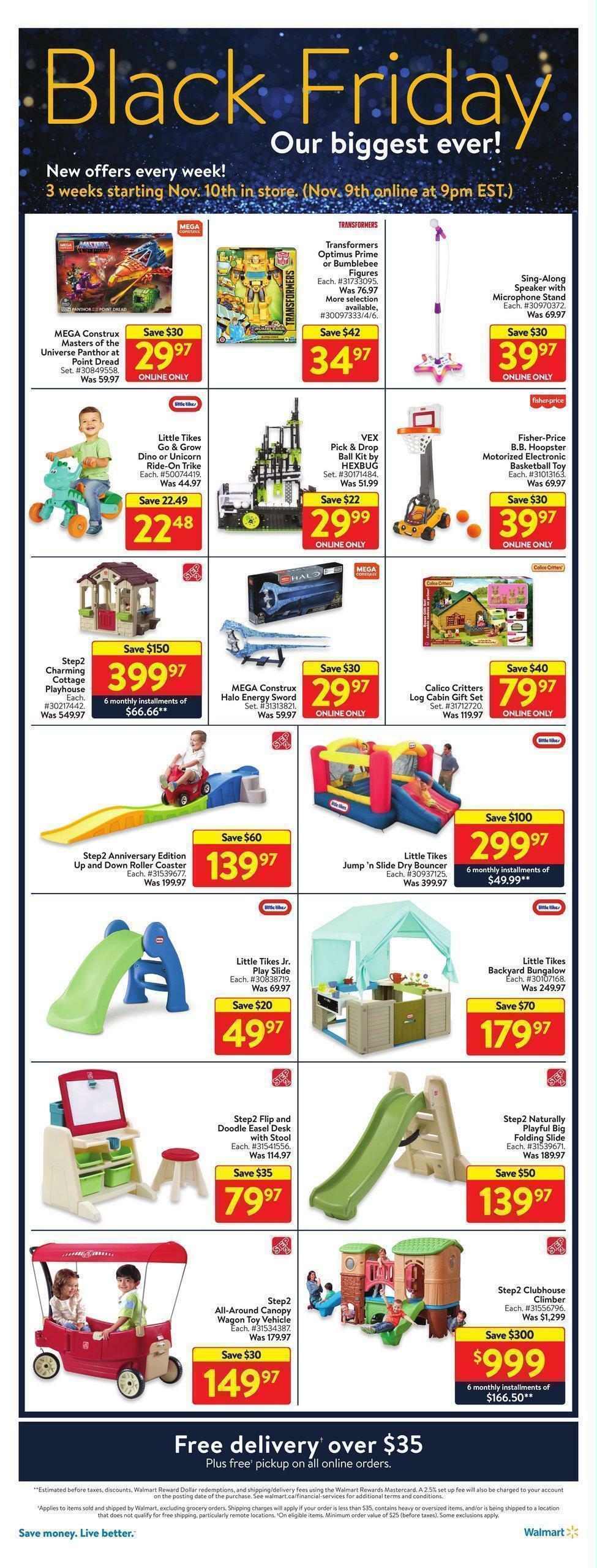 Walmart Black Friday Flyer from November 10