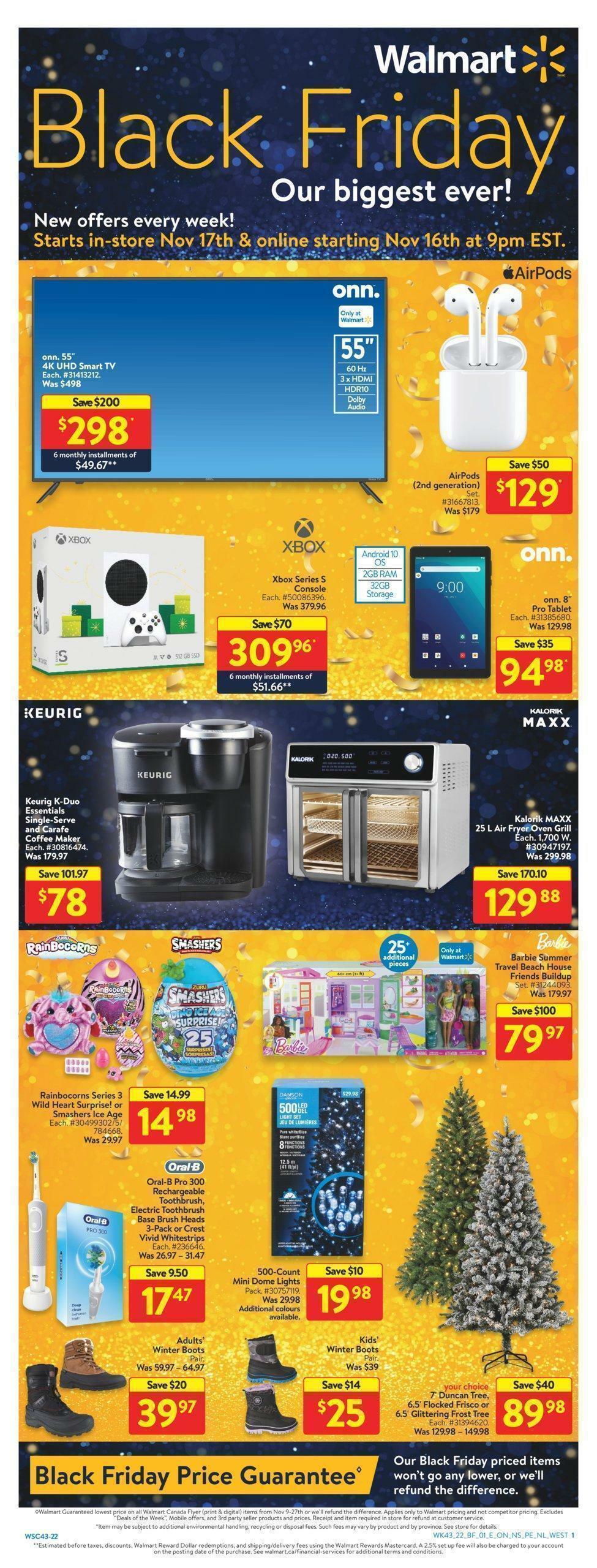 Walmart Black Friday Flyer from November 17