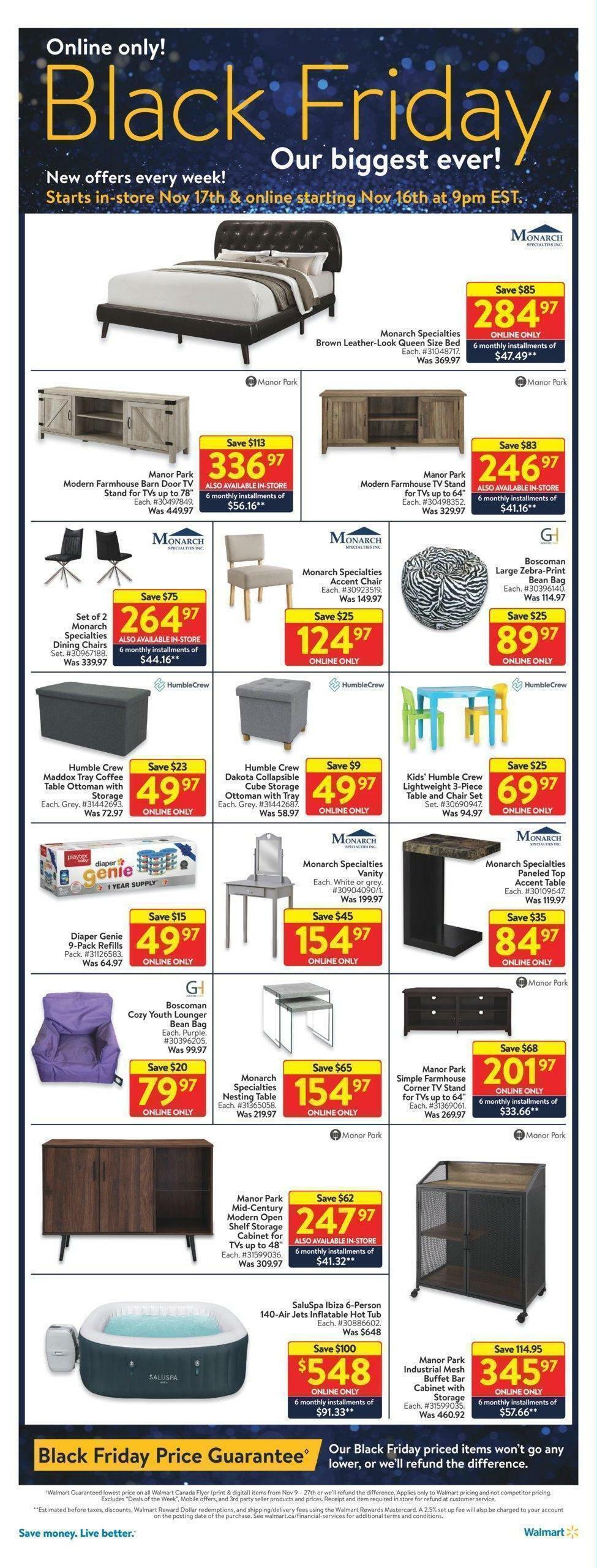 Walmart Black Friday Flyer from November 17