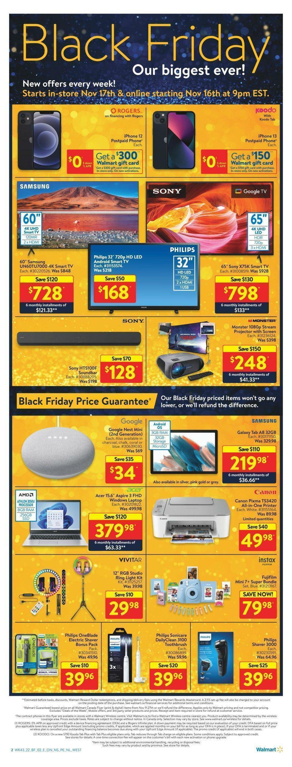 Walmart Black Friday Flyer from November 17