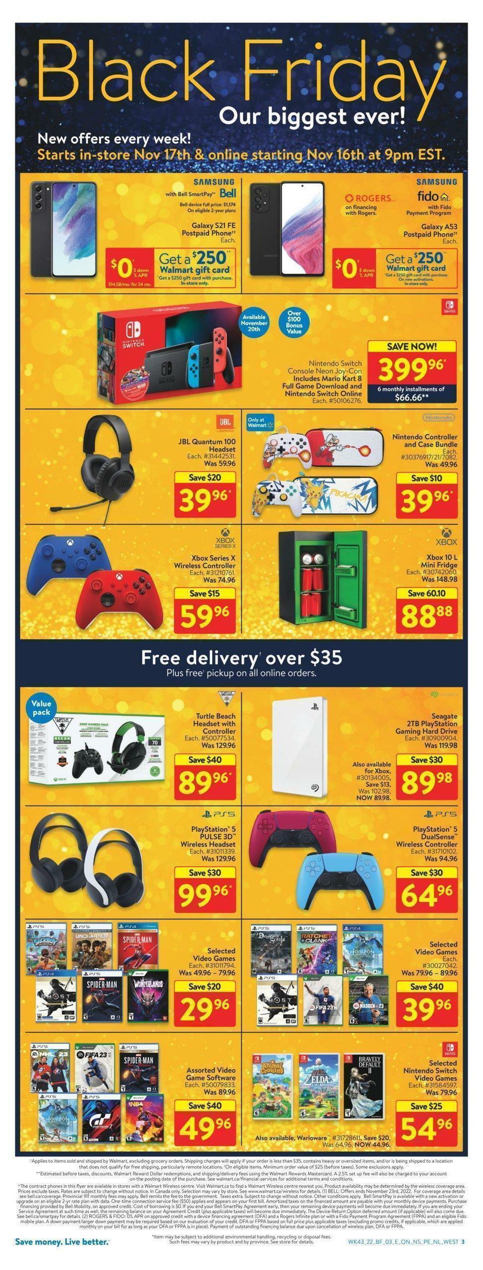 Walmart Black Friday Flyer from November 17