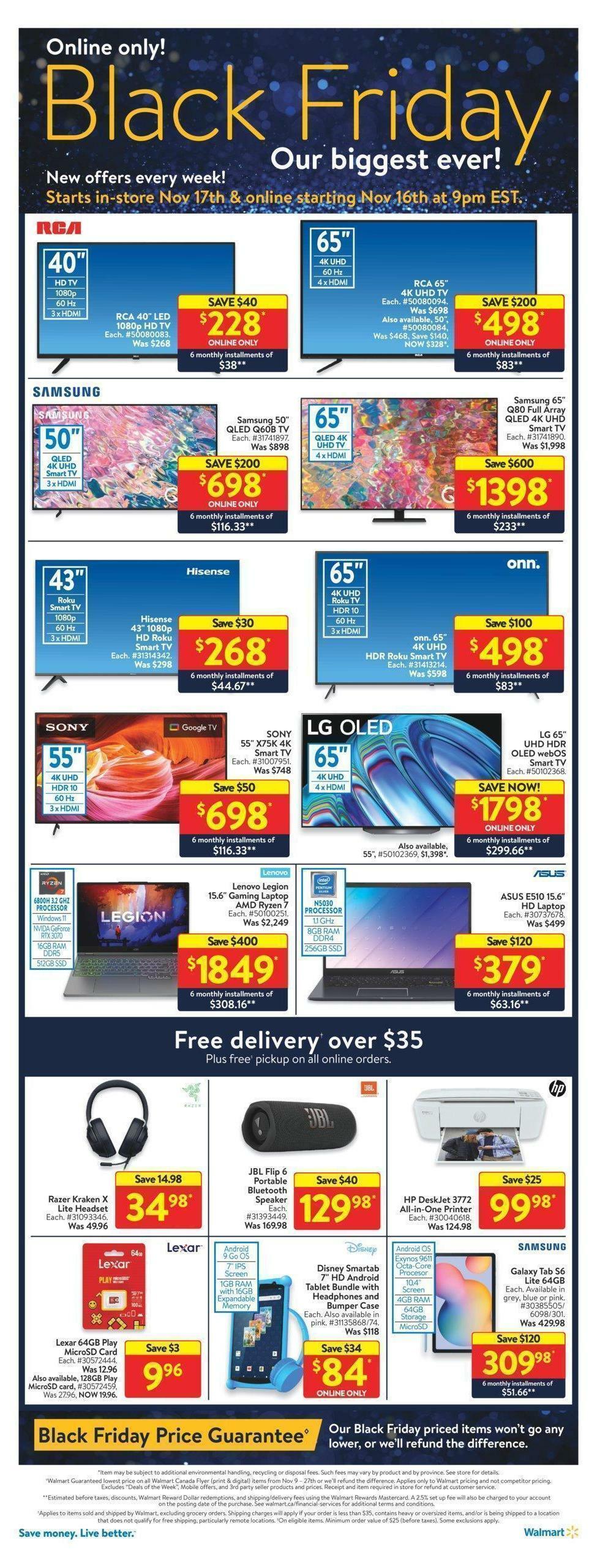 Walmart Black Friday Flyer from November 17