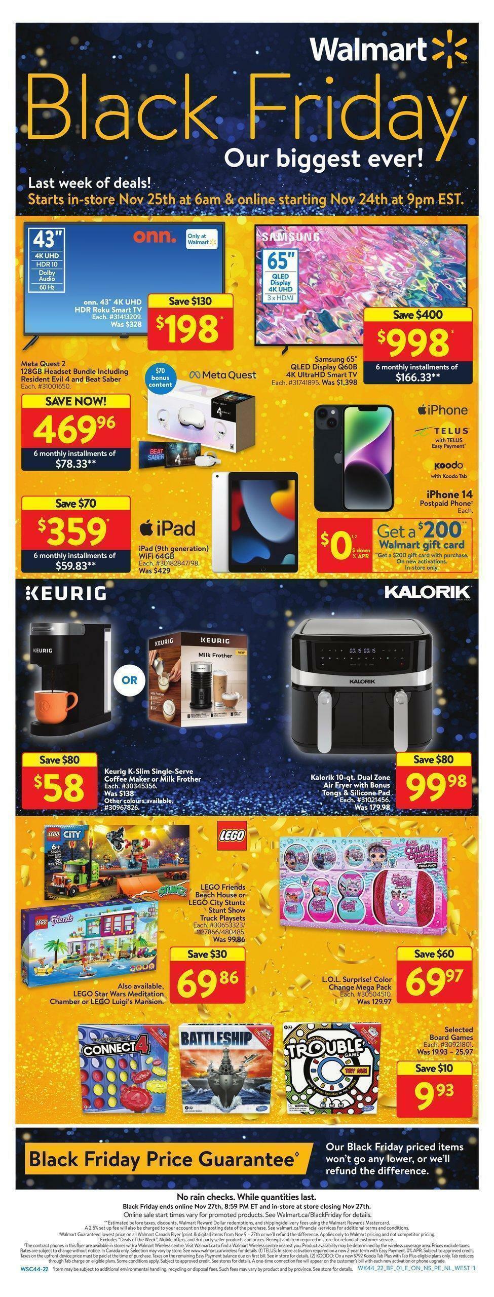 Walmart Black Friday Flyer from November 24