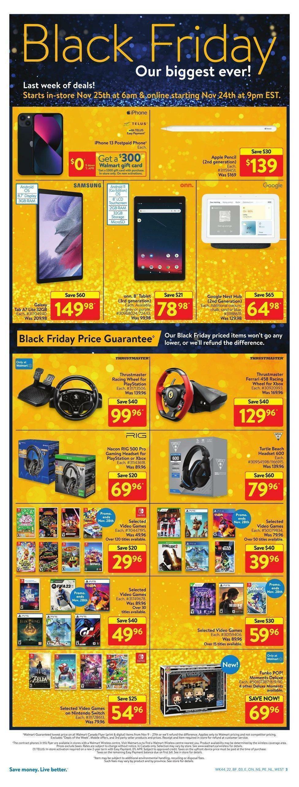 Walmart Black Friday Flyer from November 24