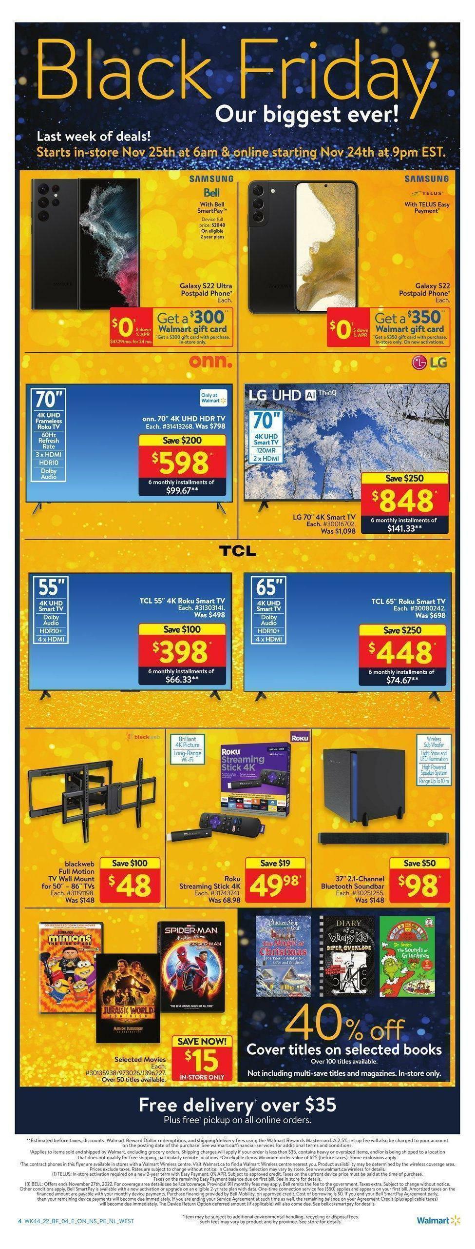 Walmart Black Friday Flyer from November 24