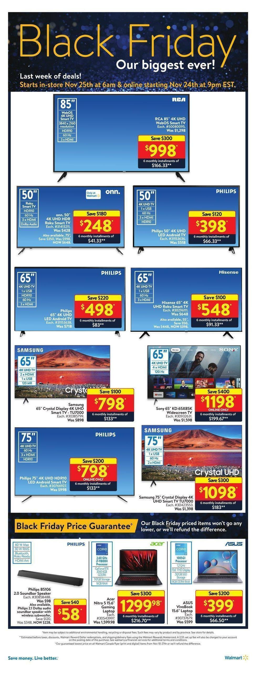 Walmart Black Friday Flyer from November 24